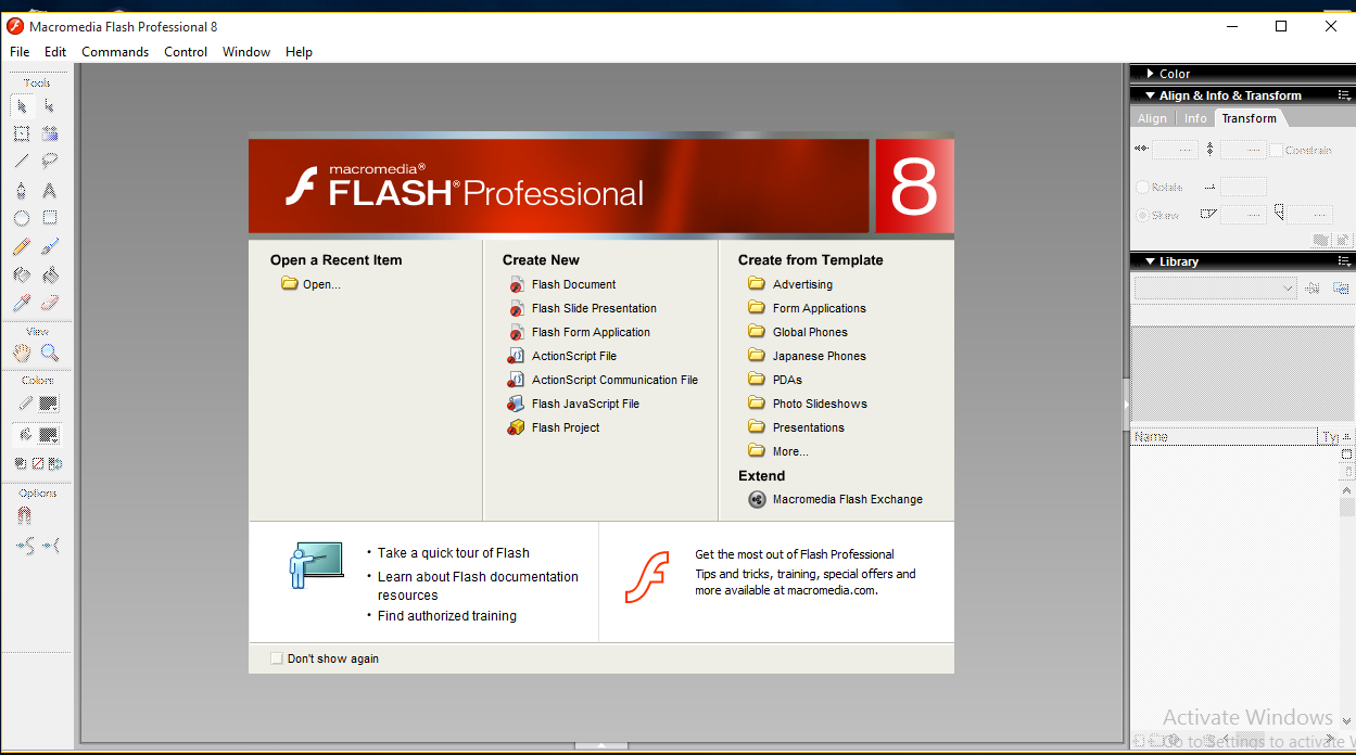 macromedia flash download for windows 10